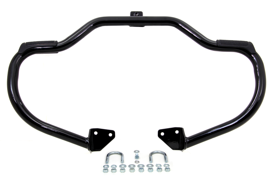 Black Front Engine Bar with Footpeg Pads