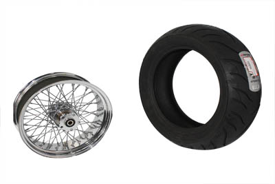 Chrome 1986-1999 FXST Softail 16" 60 Spoke Tire Kit