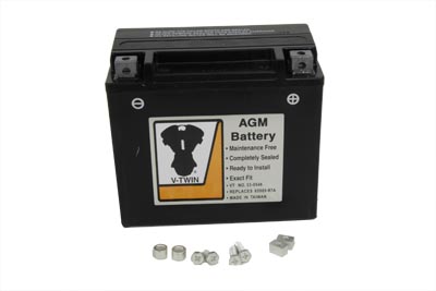 AGM Black 12 Volt Sealed Battery for 1997-UP Big Twin & XL