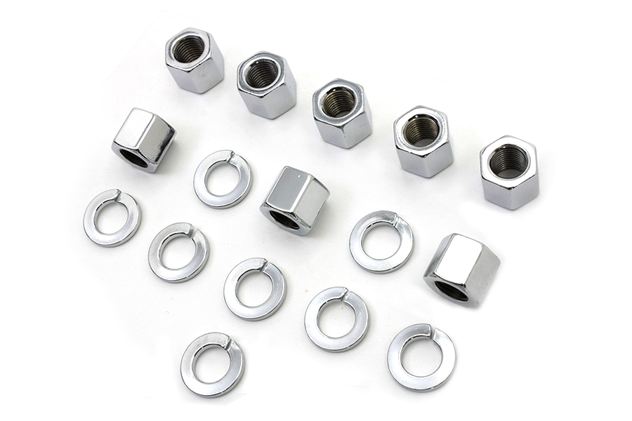 Chrome Stock Cylinder Base Nuts and Washers