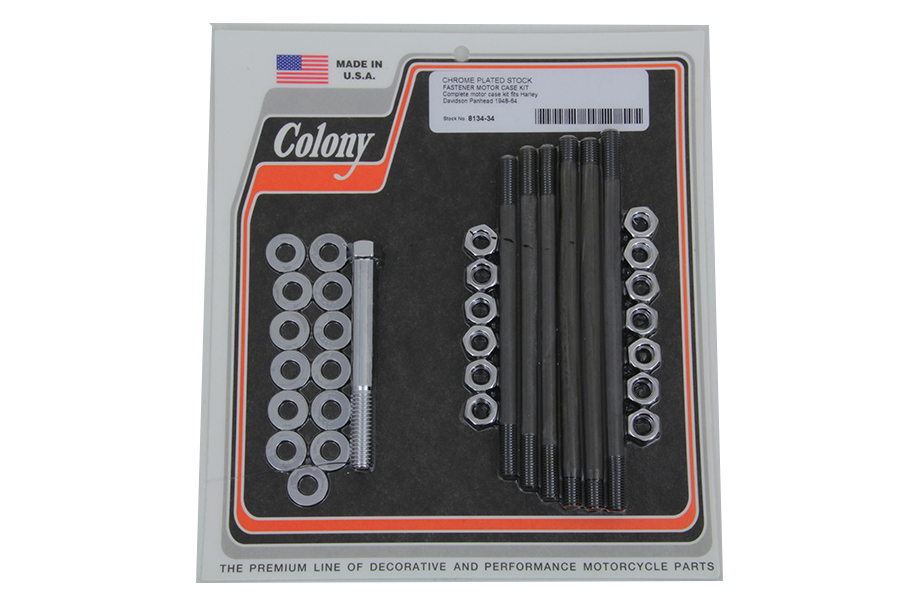 Chrome Stock Engine Case Bolt Kit