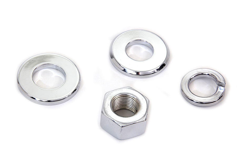 Chrome Rear Axle Nut Kit
